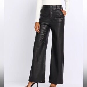 PISTOLA High-waisted Flare Leather Pants